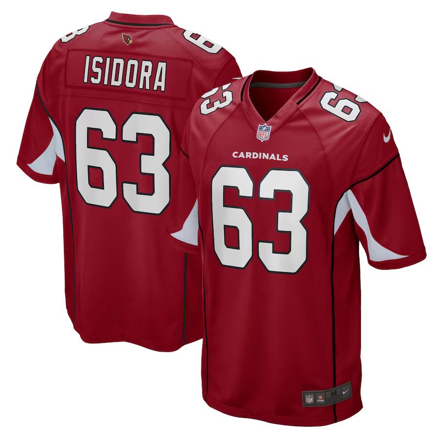 Men Arizona Cardinals 63 Danny Isidora Nike Cardinal Game Player NFL Jersey